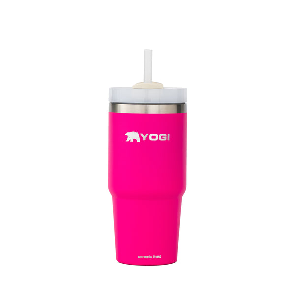 Ceramic Lined - Aqua Voyager Tumbler  20oz Fuchsia