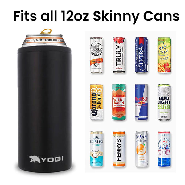 Chill - Double Wall Stainless 12oz Skinny Can Cooler